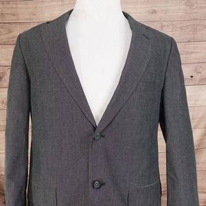STAFFORD ESSENTIALS GREY BLAZER SPORT COAT SUIT JACKET SIZE 42 REGULAR